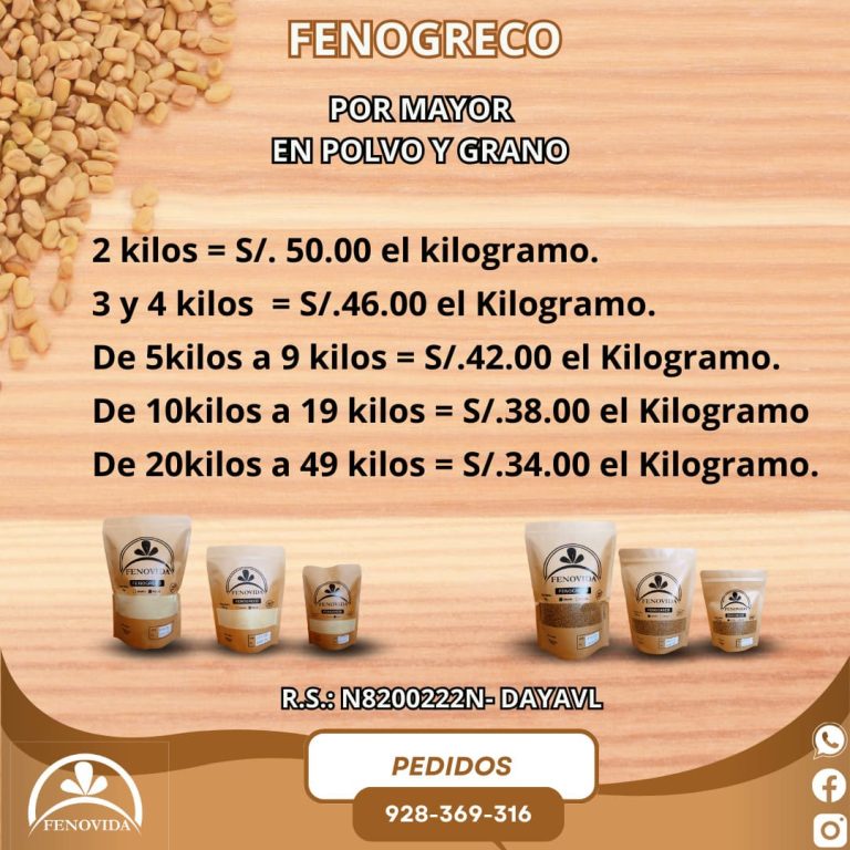 Fenogreco por mayor con R.S. - Fenogreco Arequipa - Perú